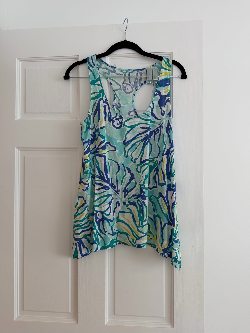 Lilly Pulitzer Aqua Floral Racerback Tank